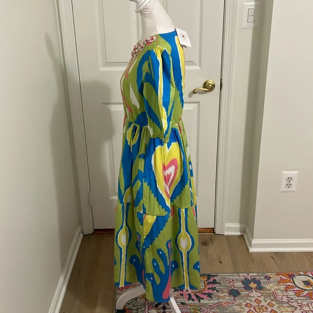 Tuckernuck Sheridan French Arcadia Dress Resin Floral Detail NWT Size Small - Picture 6 of 12